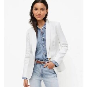 J. Crew White Linen Blend Parke Blazer
